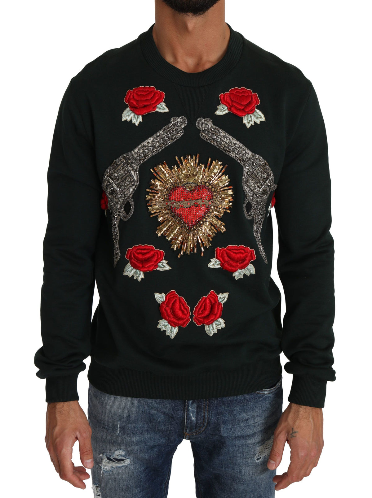 Dolce & Gabbana sweatshirts for men in green, product view 1