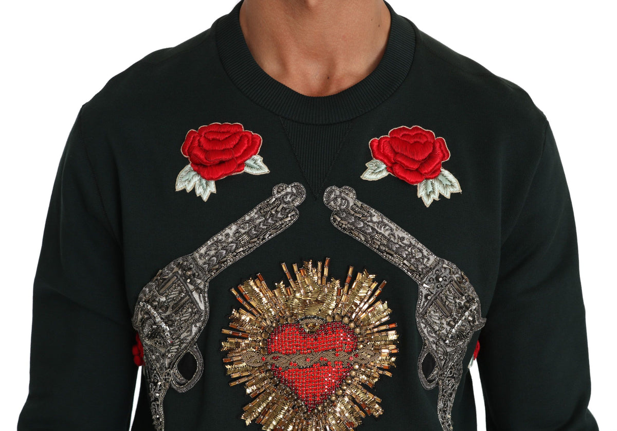 Dolce & Gabbana sweatshirts for men in green, product view 3