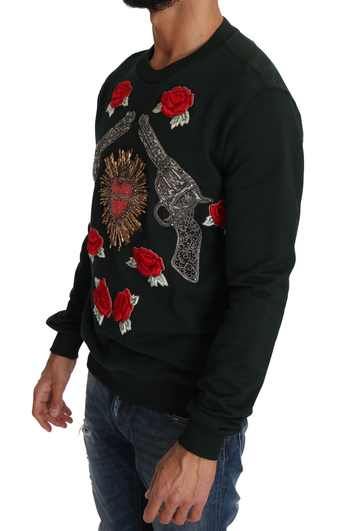 Dolce & Gabbana sweatshirts for men in green, product view 4
