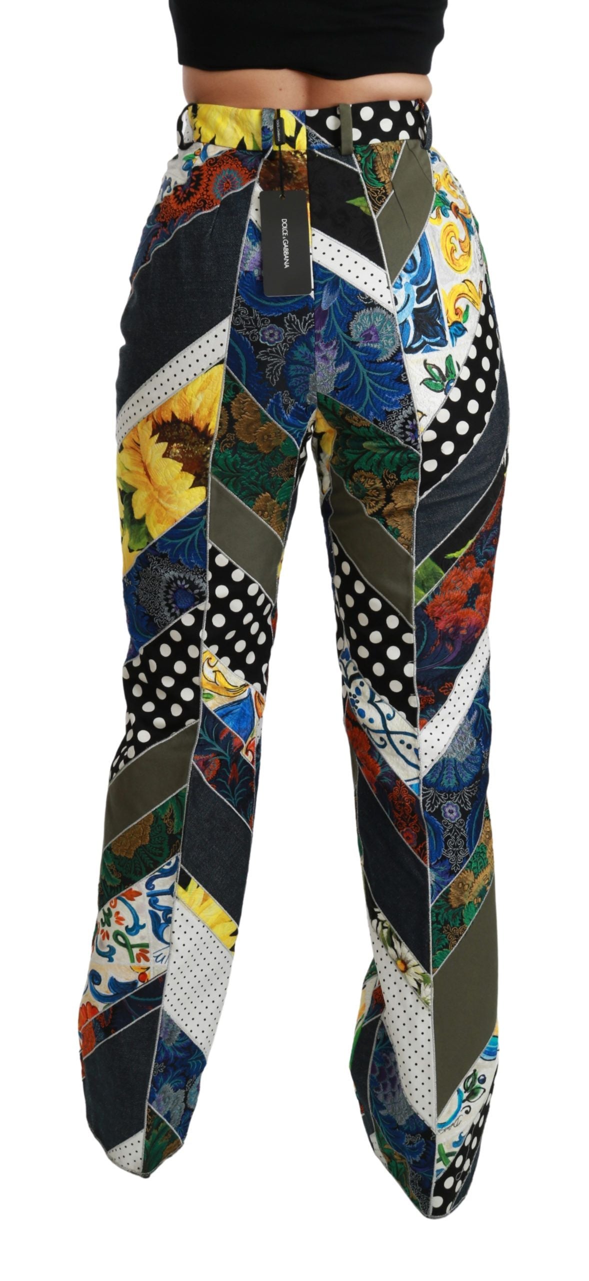 Dolce & Gabbana flared pants for women in multicolor, product view 2