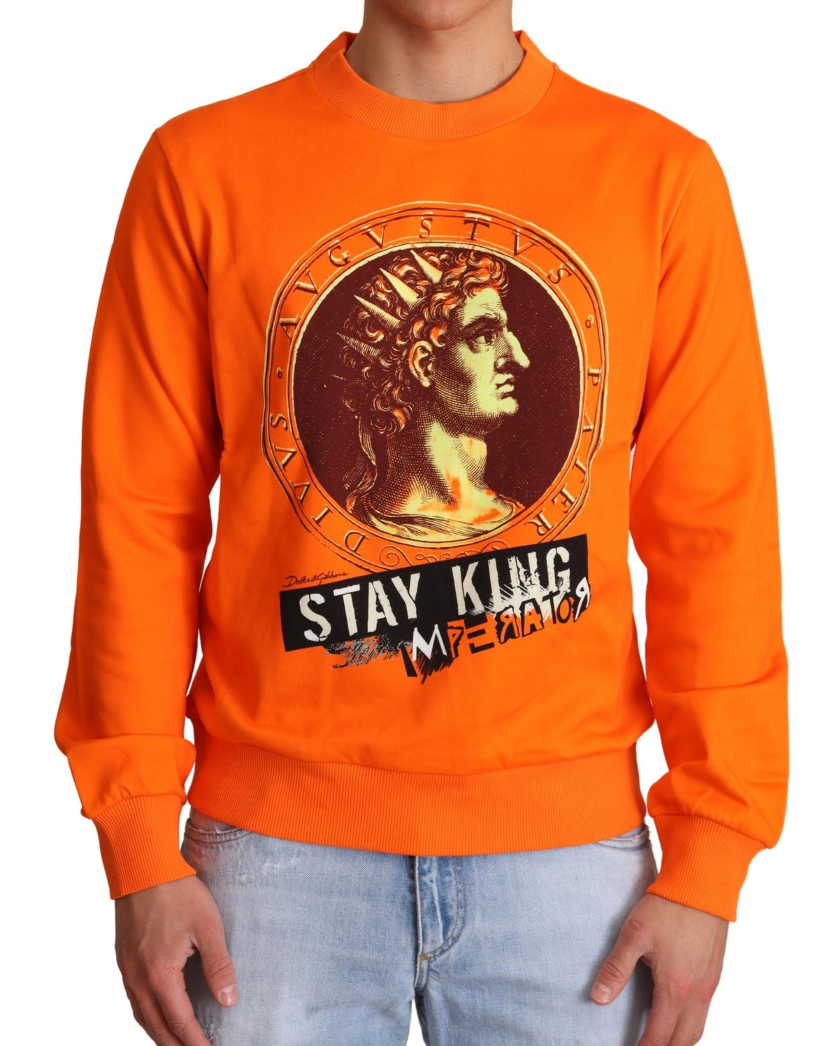 Dolce & Gabbana sweatshirts for men in orange, product view 1