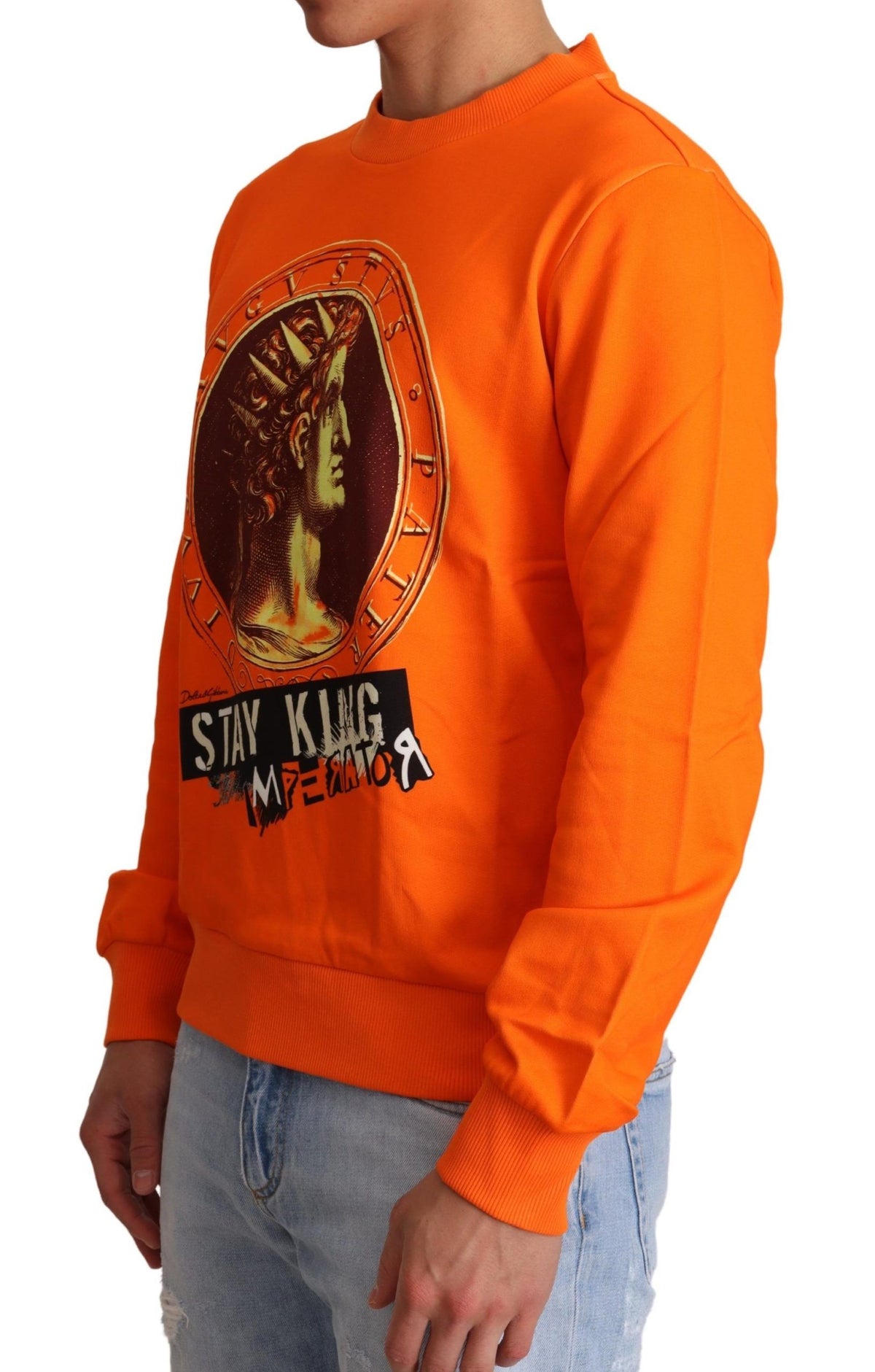 Dolce & Gabbana sweatshirts for men in orange, product view 4