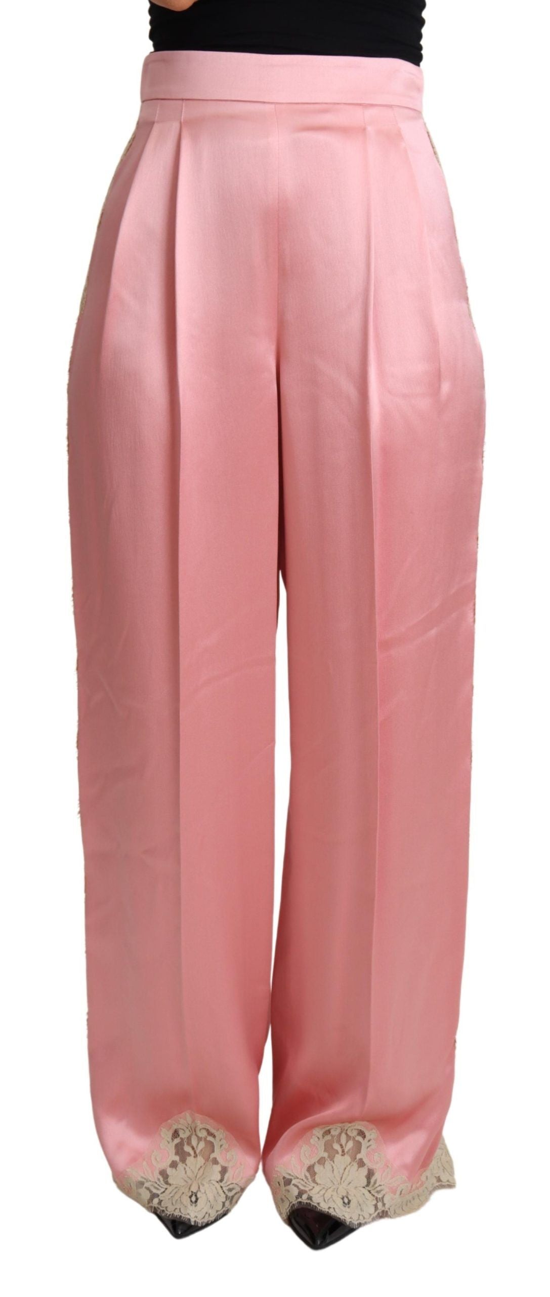 Dolce & Gabbana flared pants for women in pink, product view 1