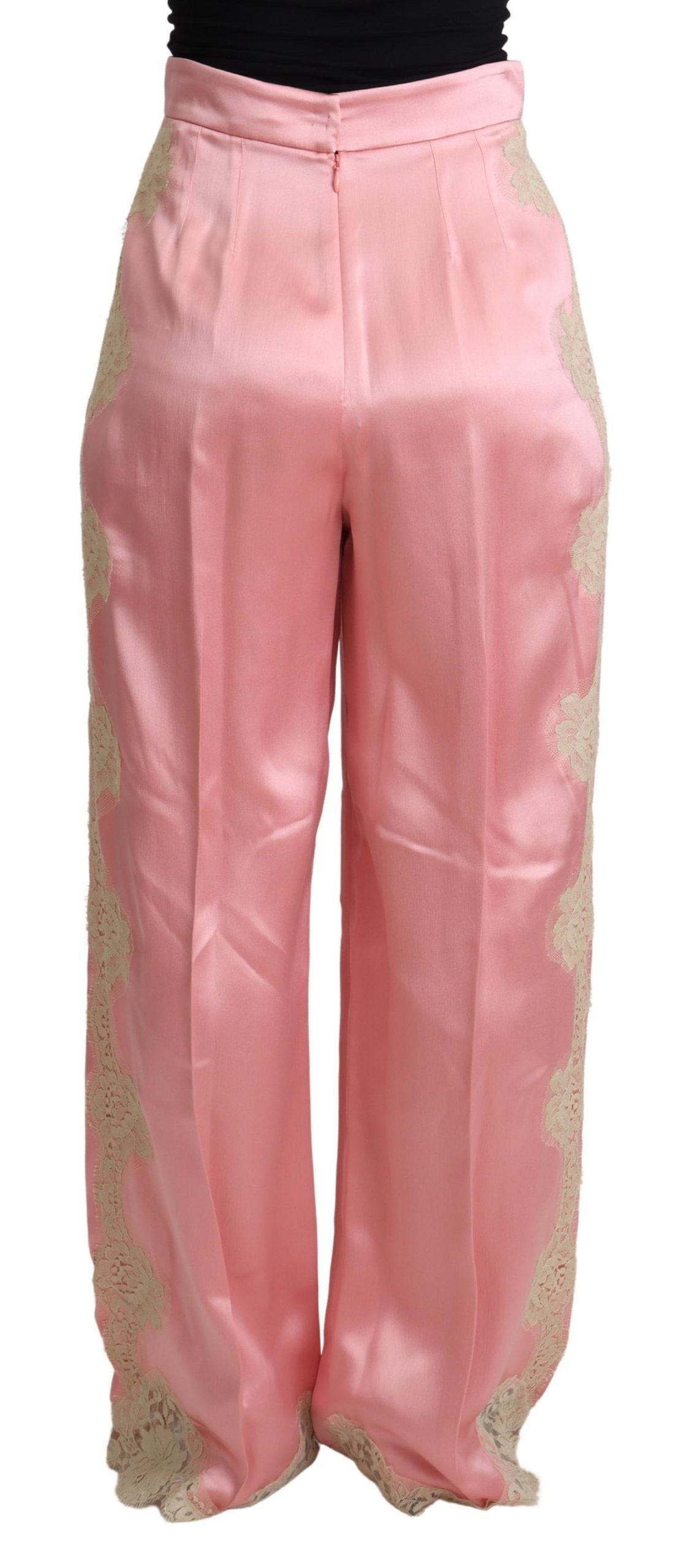 Dolce & Gabbana flared pants for women in pink, product view 3