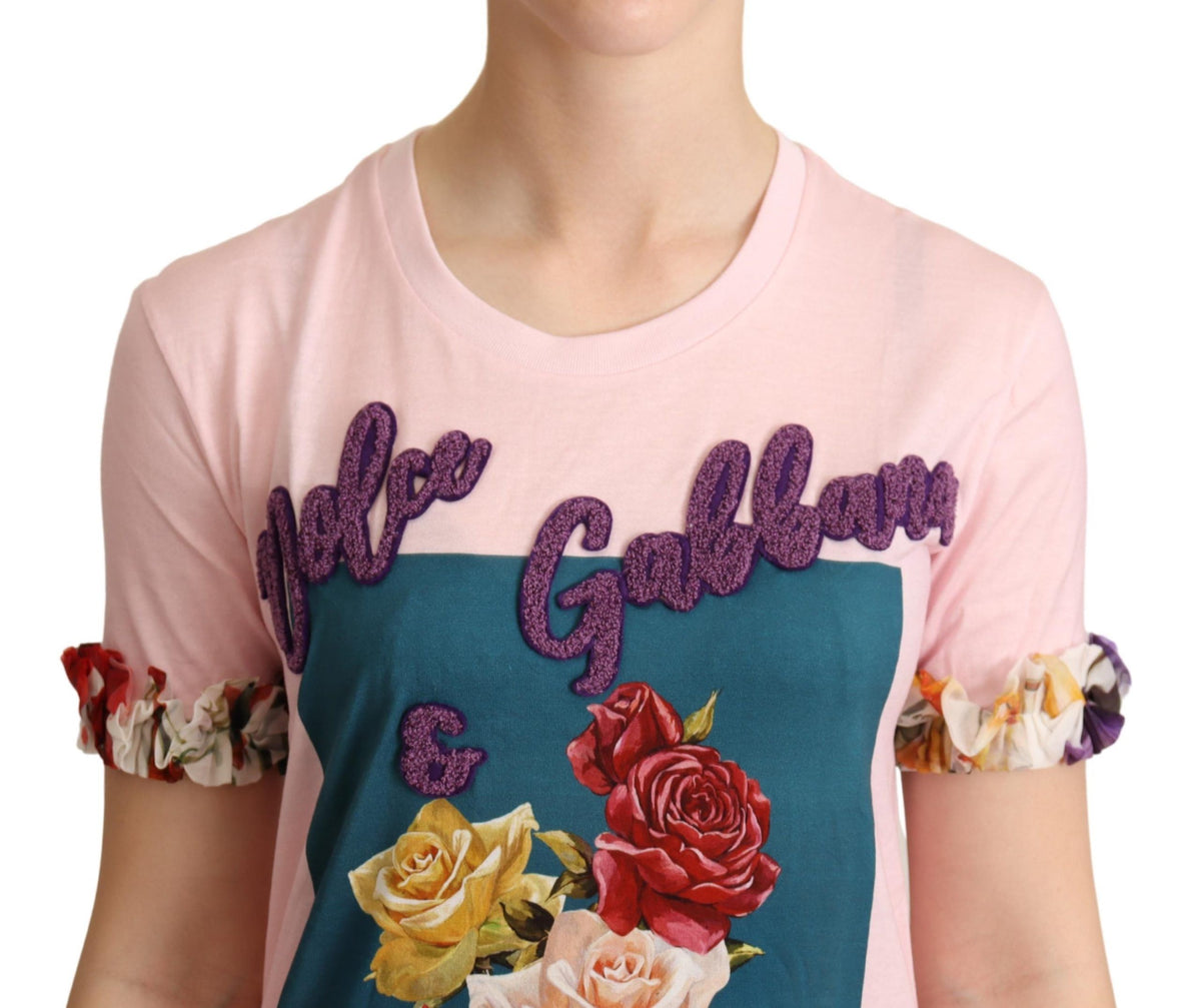 Dolce & Gabbana t-shirts for women in pink, product view 4