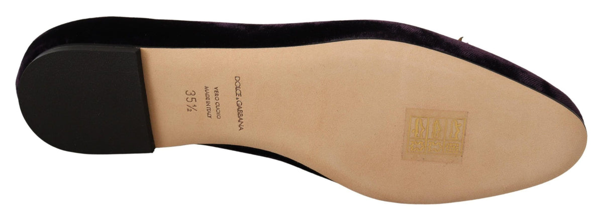 Dolce & Gabbana ballet flats for women in purple, product view 5