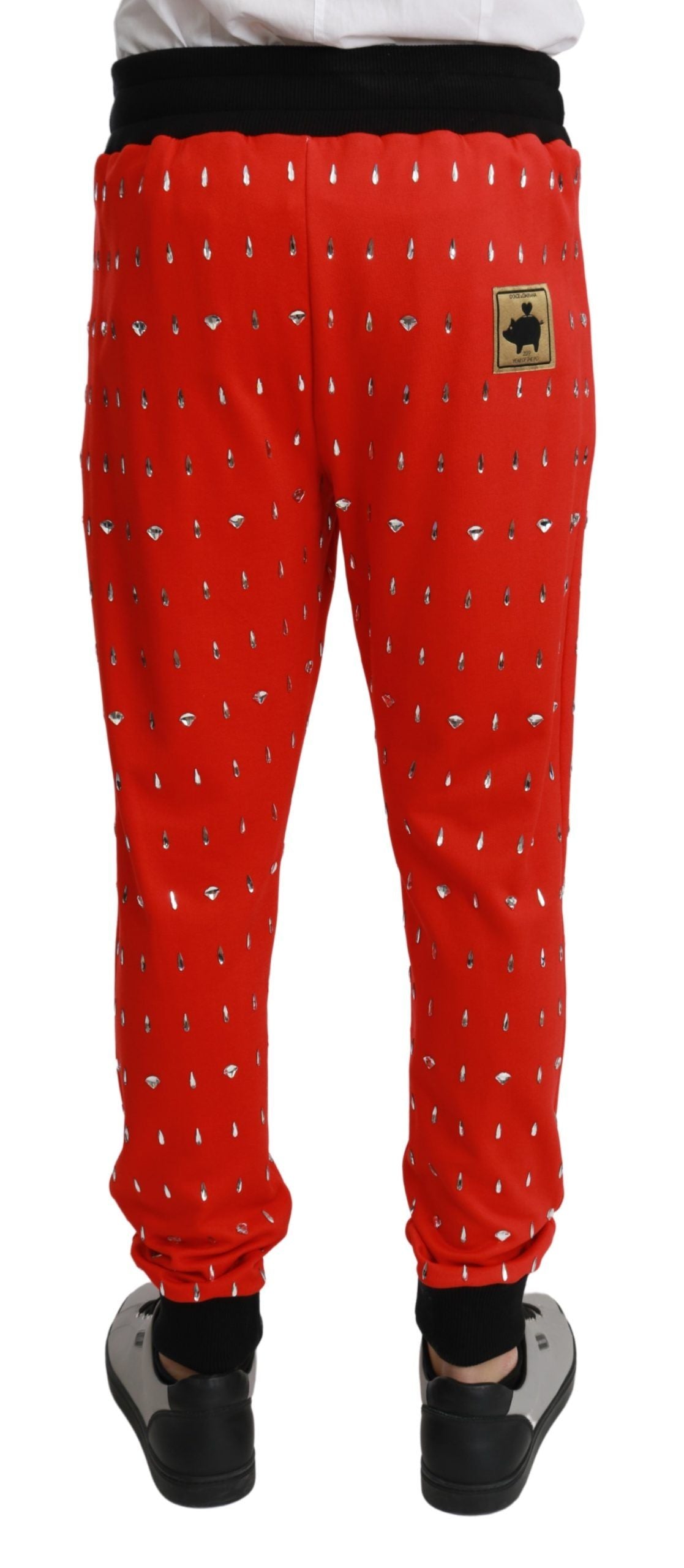 Dolce & Gabbana joggers (workout pants) for men in red, product view 3