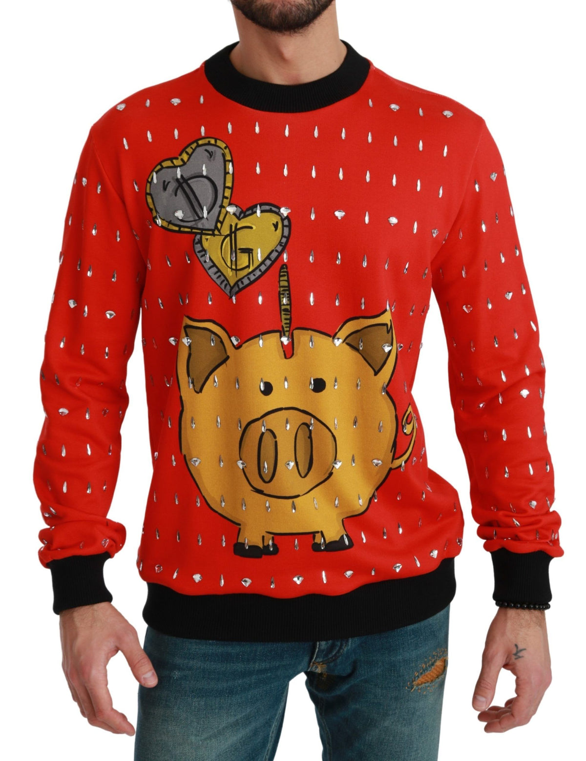 Dolce & Gabbana sweatshirts for men in red, product view 2