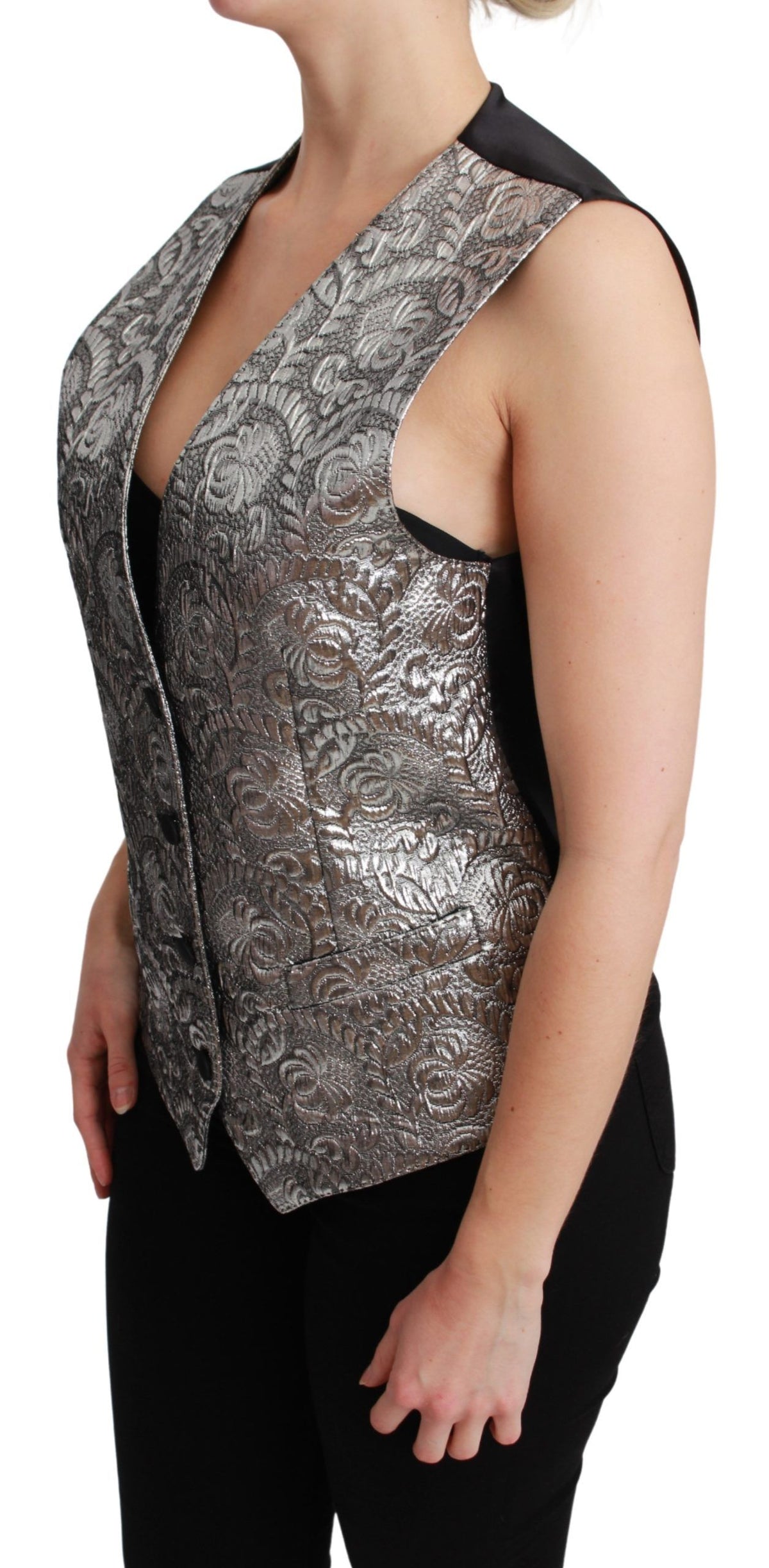 Dolce & Gabbana waistcoats for women in silver, product view 3