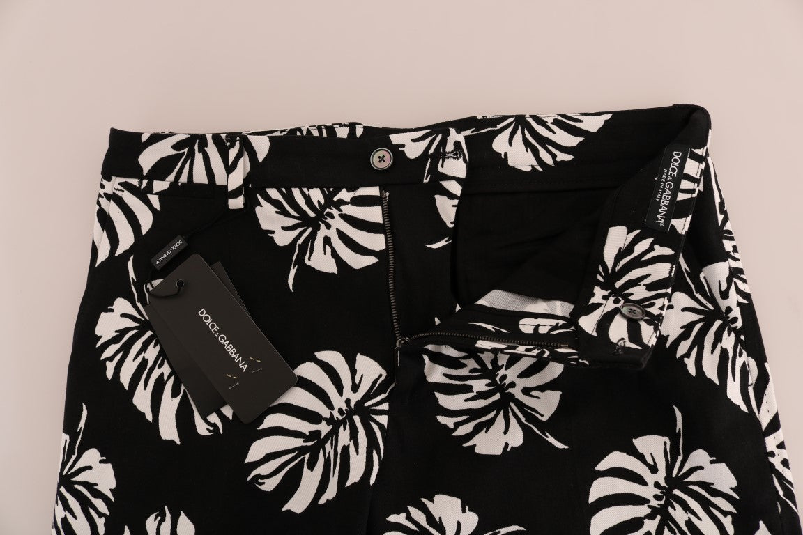 Dolce & Gabbana casual pants for men in black/white, product view 4