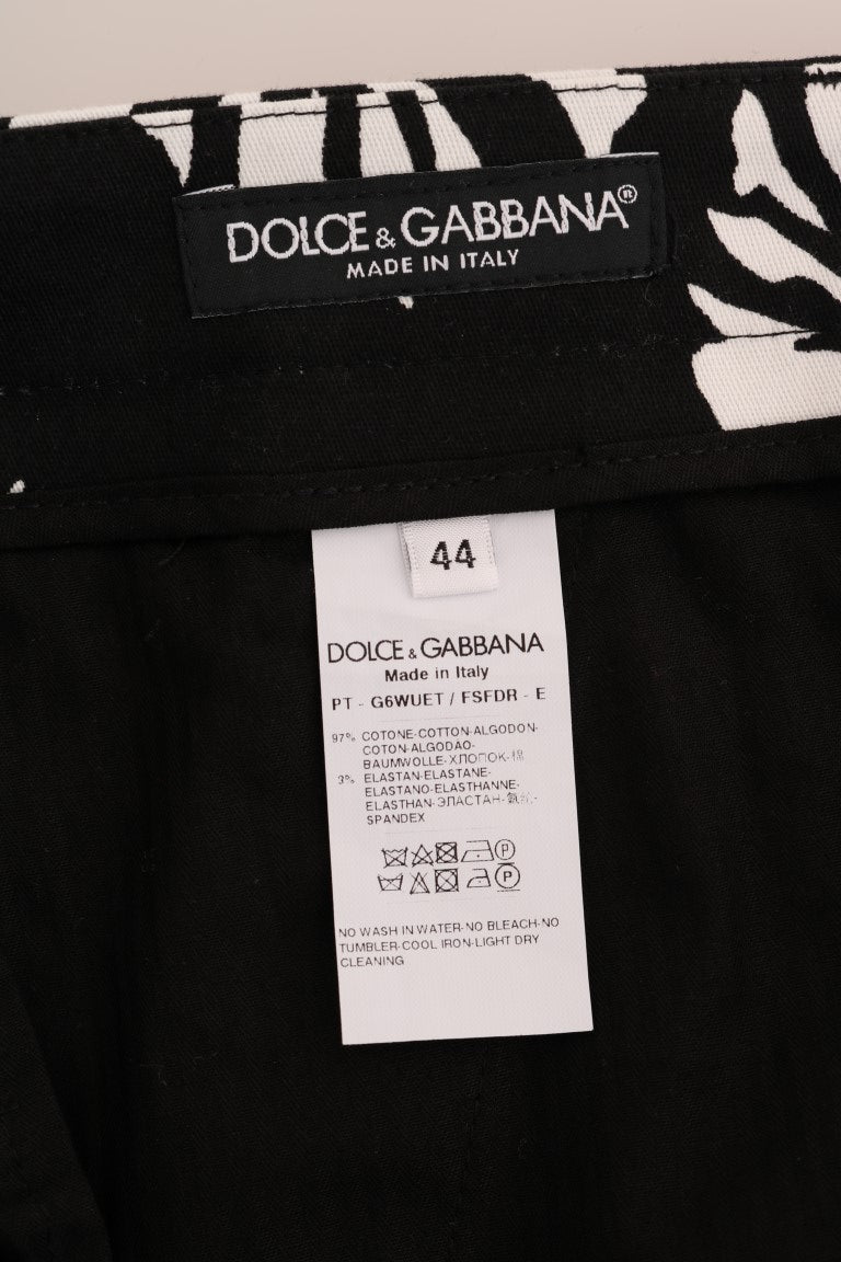 Dolce & Gabbana casual pants for men in black/white, product view 6