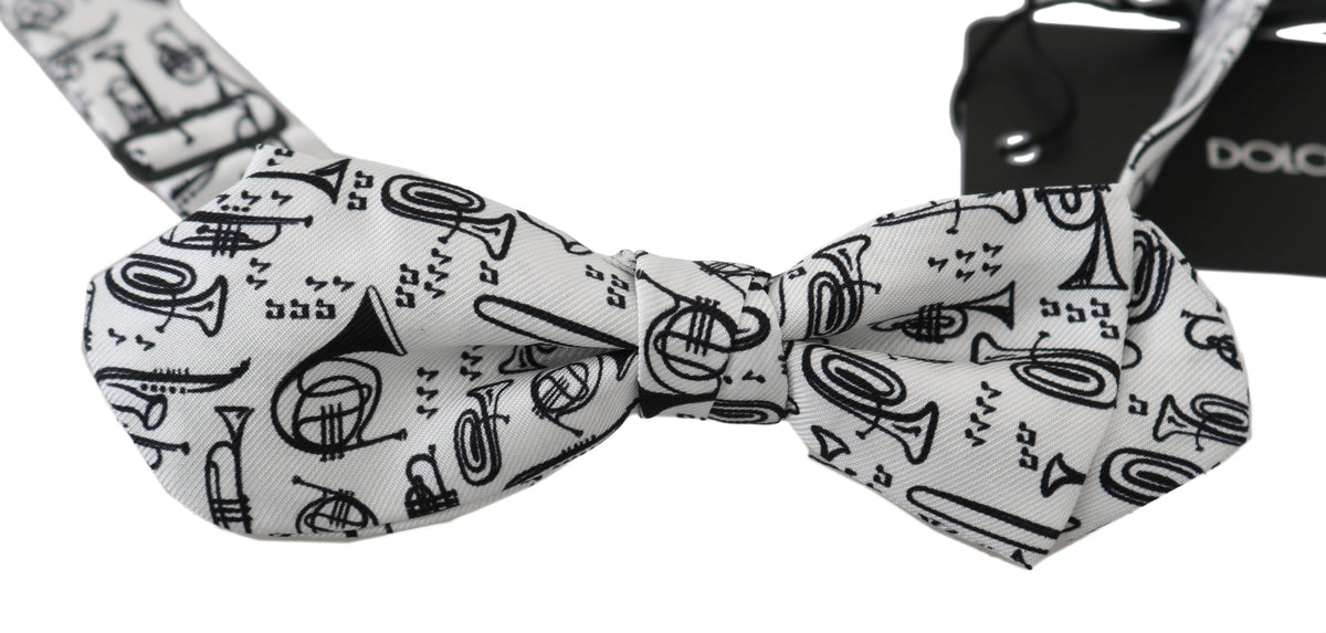 Dolce & Gabbana bowties for men in white, product view 1