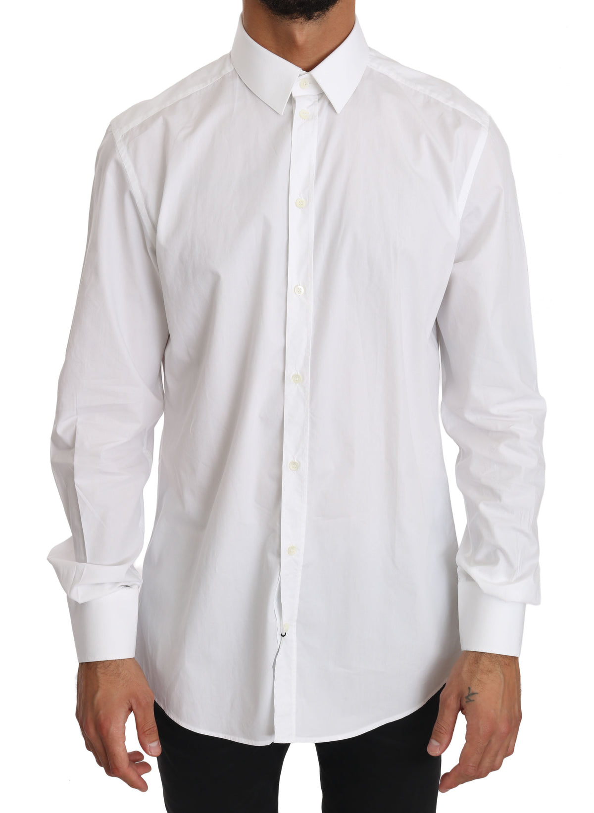 Dolce & Gabbana dress shirts for men in white, product view 1