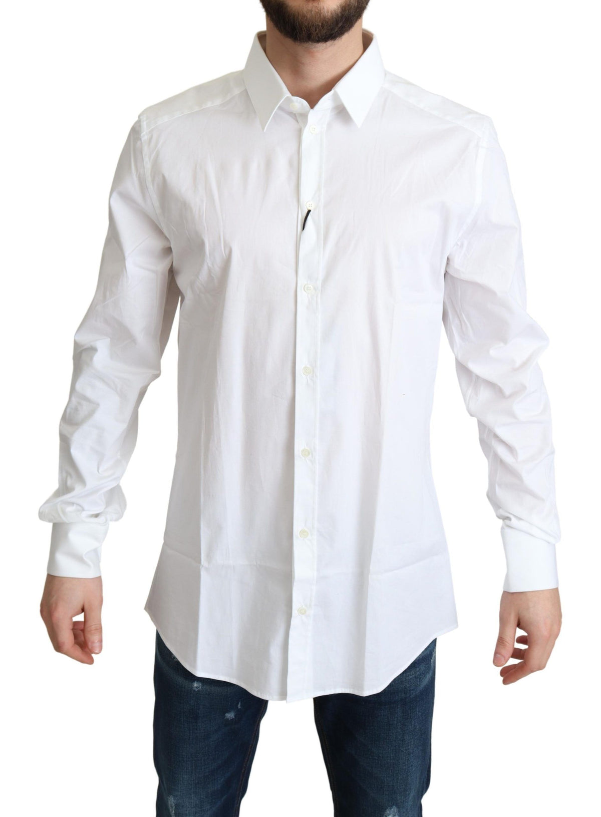 Dolce & Gabbana dress shirts for men in white, product view 1