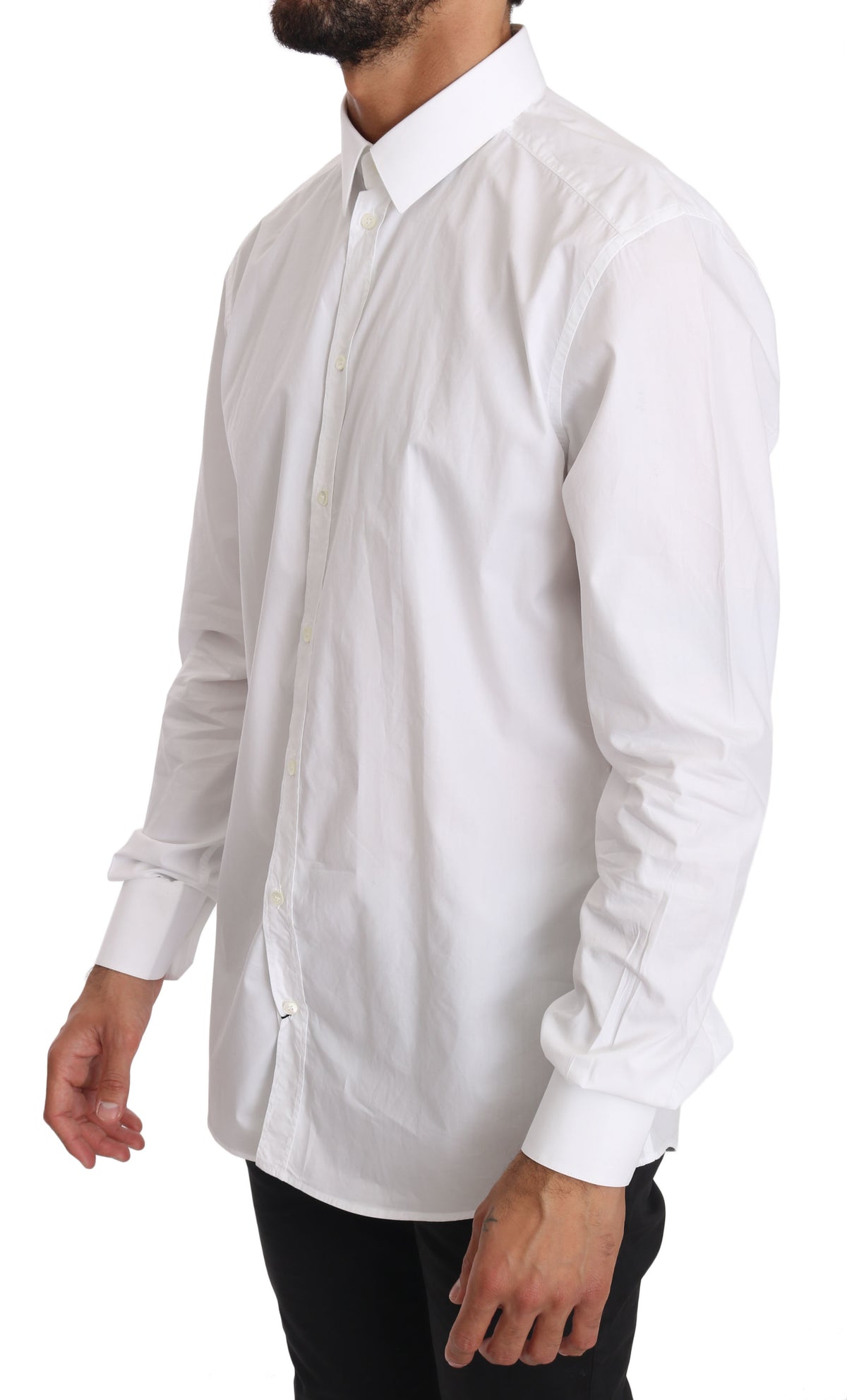 Dolce & Gabbana dress shirts for men in white, product view 3