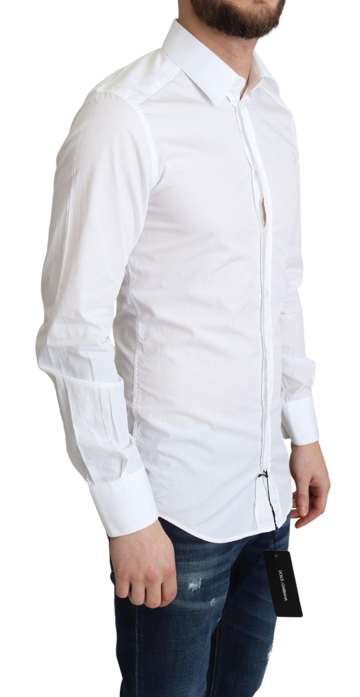 Dolce & Gabbana dress shirts for men in white, product view 4