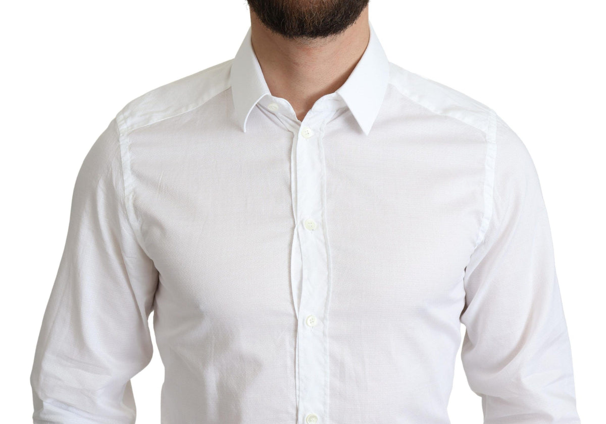 Dolce & Gabbana dress shirts for men in white, product view 4