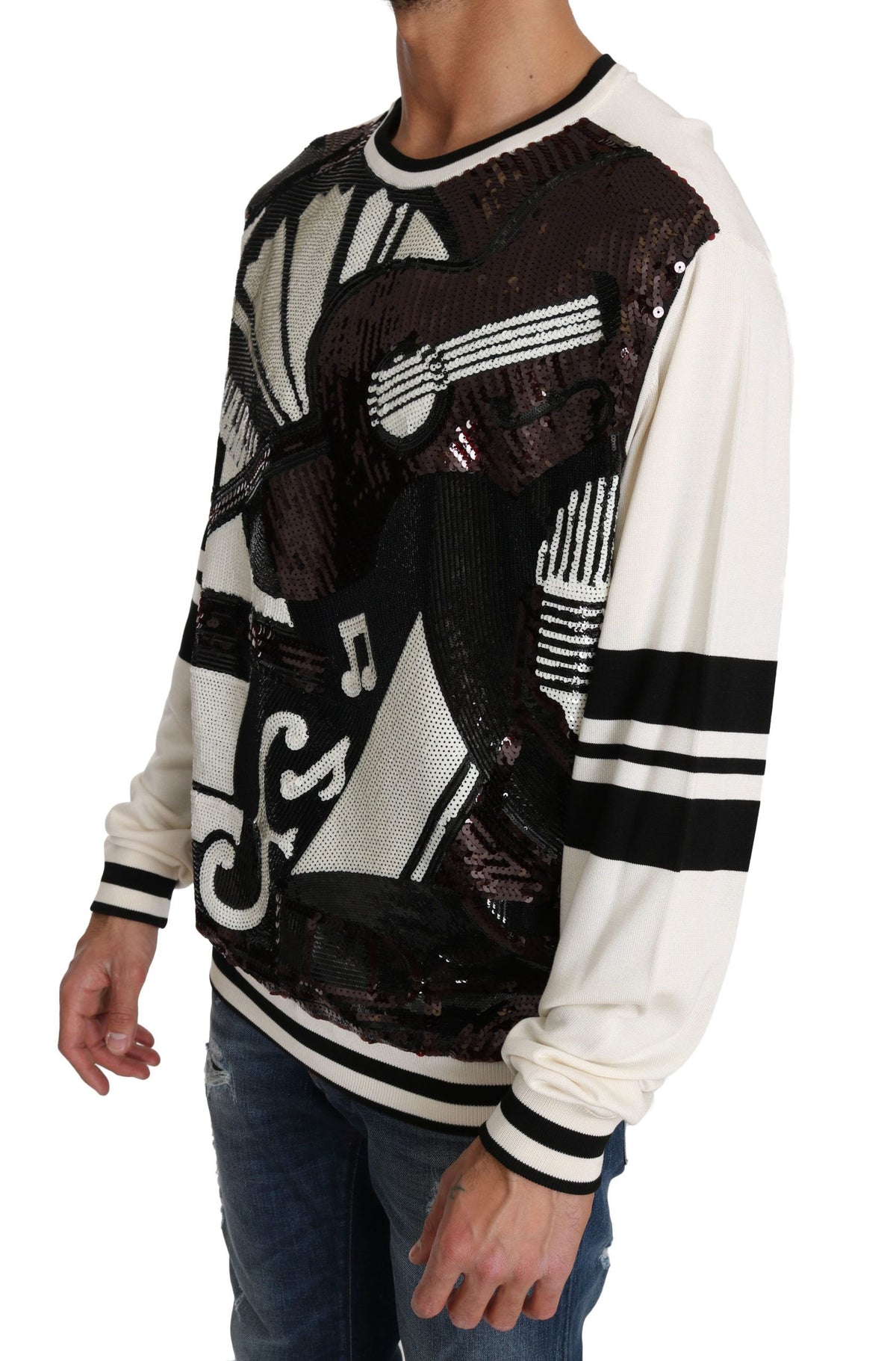 Dolce & Gabbana sweatshirts for men in black/white, product view 2