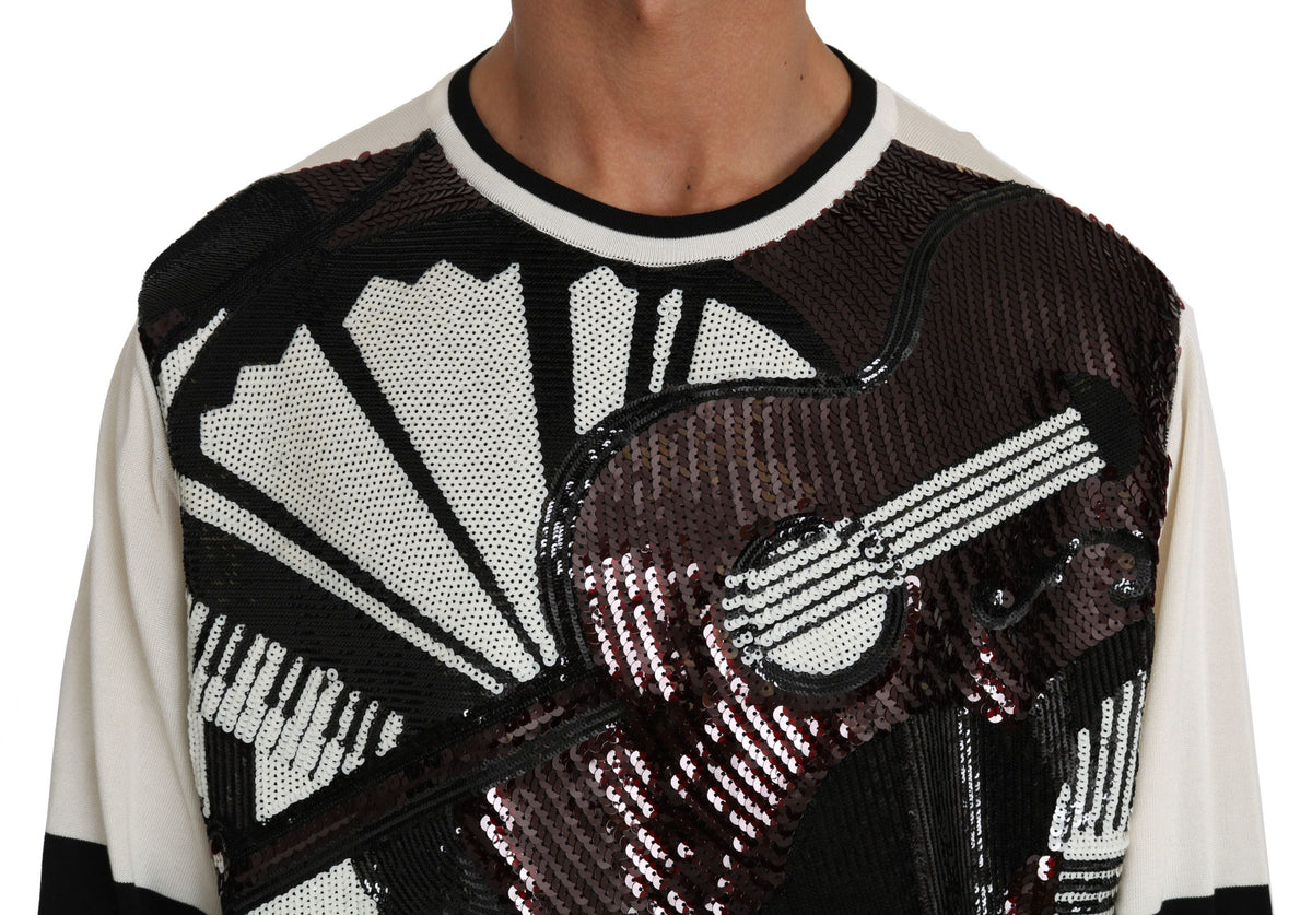 Dolce & Gabbana sweatshirts for men in black/white, product view 4