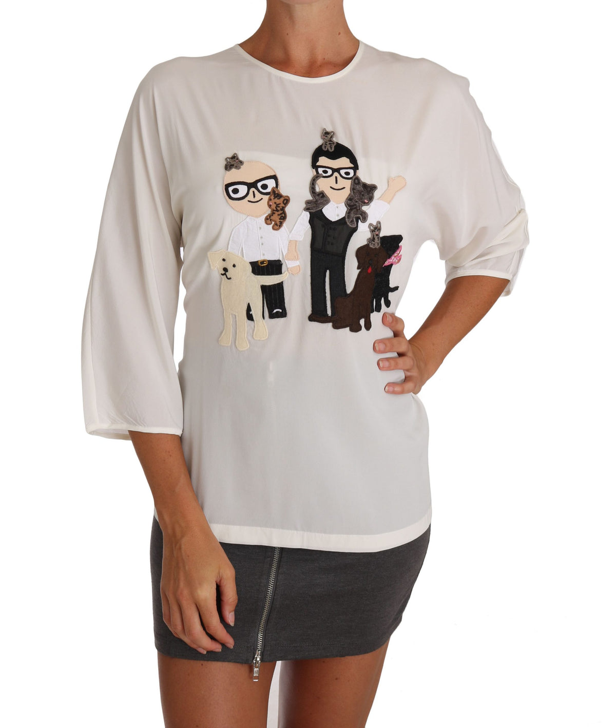 Dolce & Gabbana t-shirts for women in white, product view 1