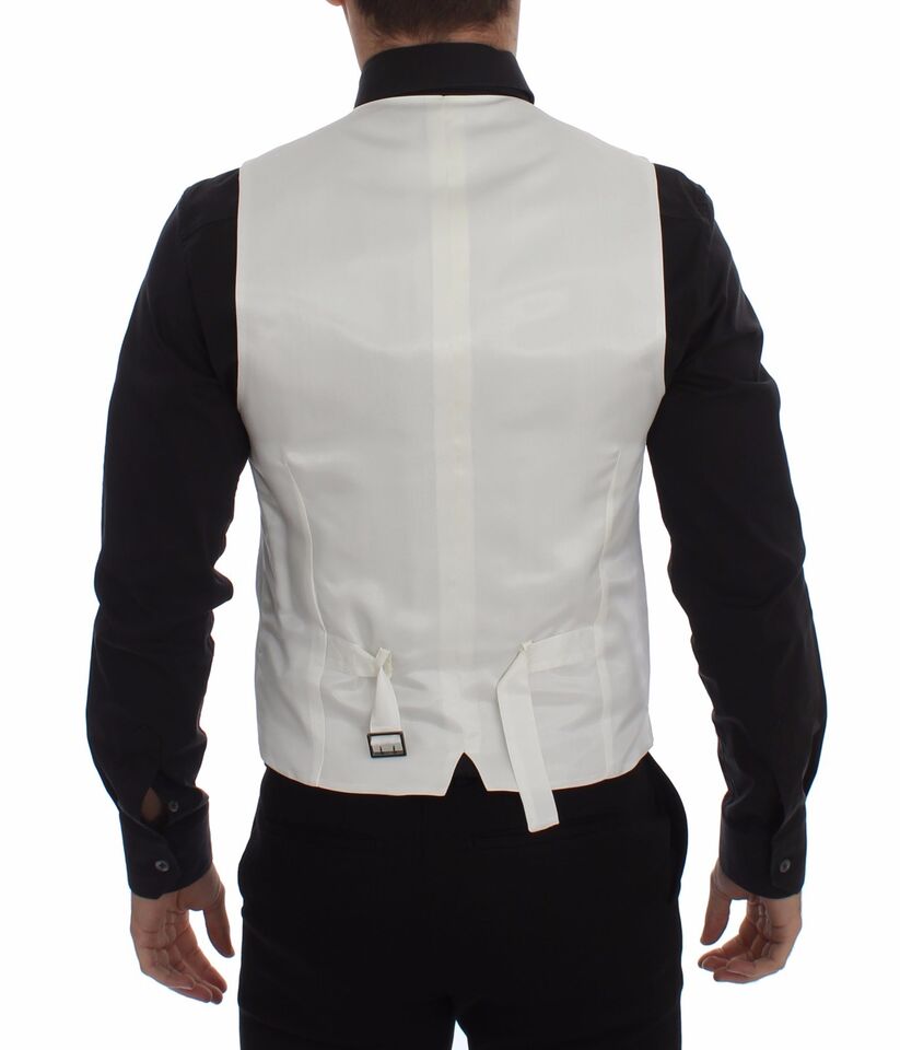 Dolce & Gabbana waistcoats for men in white, product view 3