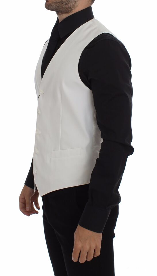 Dolce & Gabbana waistcoats for men in white, product view 4