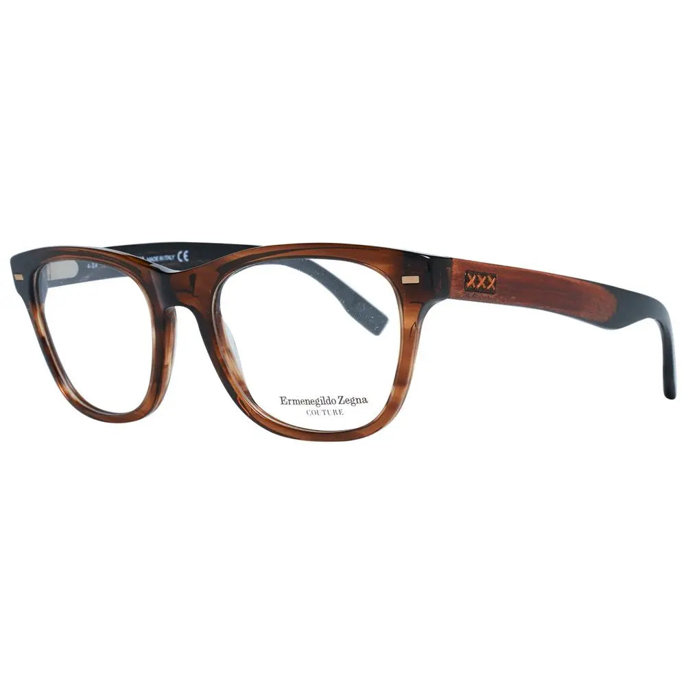 Ermenegildo Zegna glasses (frames) for men in brown, product view 1
