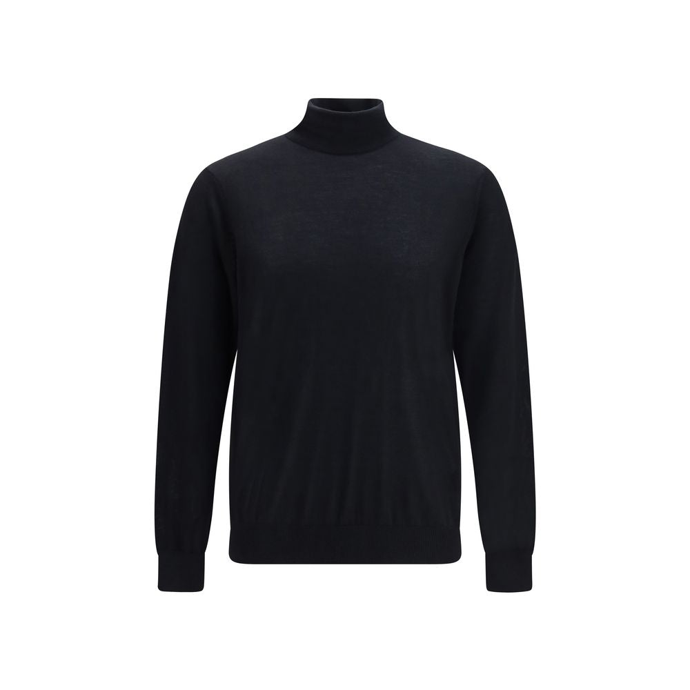 Giorgio Armani turtlenecks for men in black, product view 1