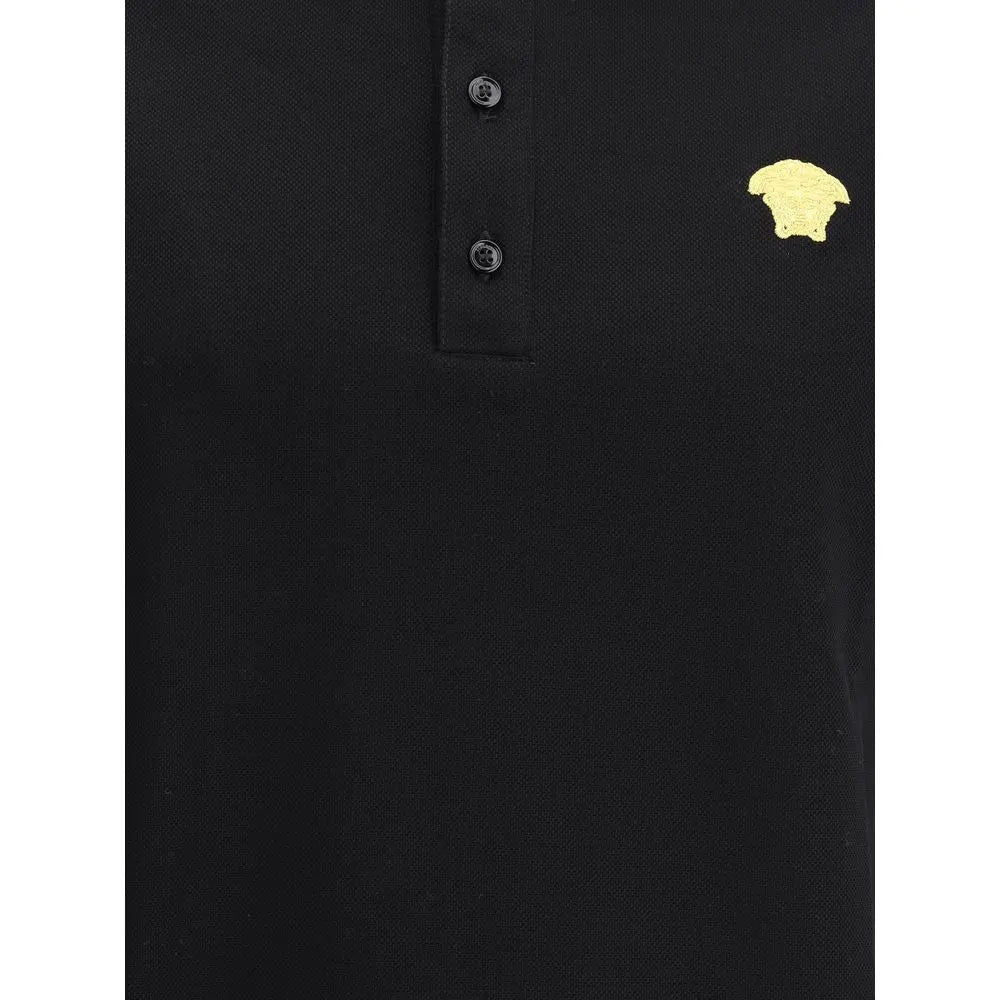Versace polo shirts for men in black, product view 3