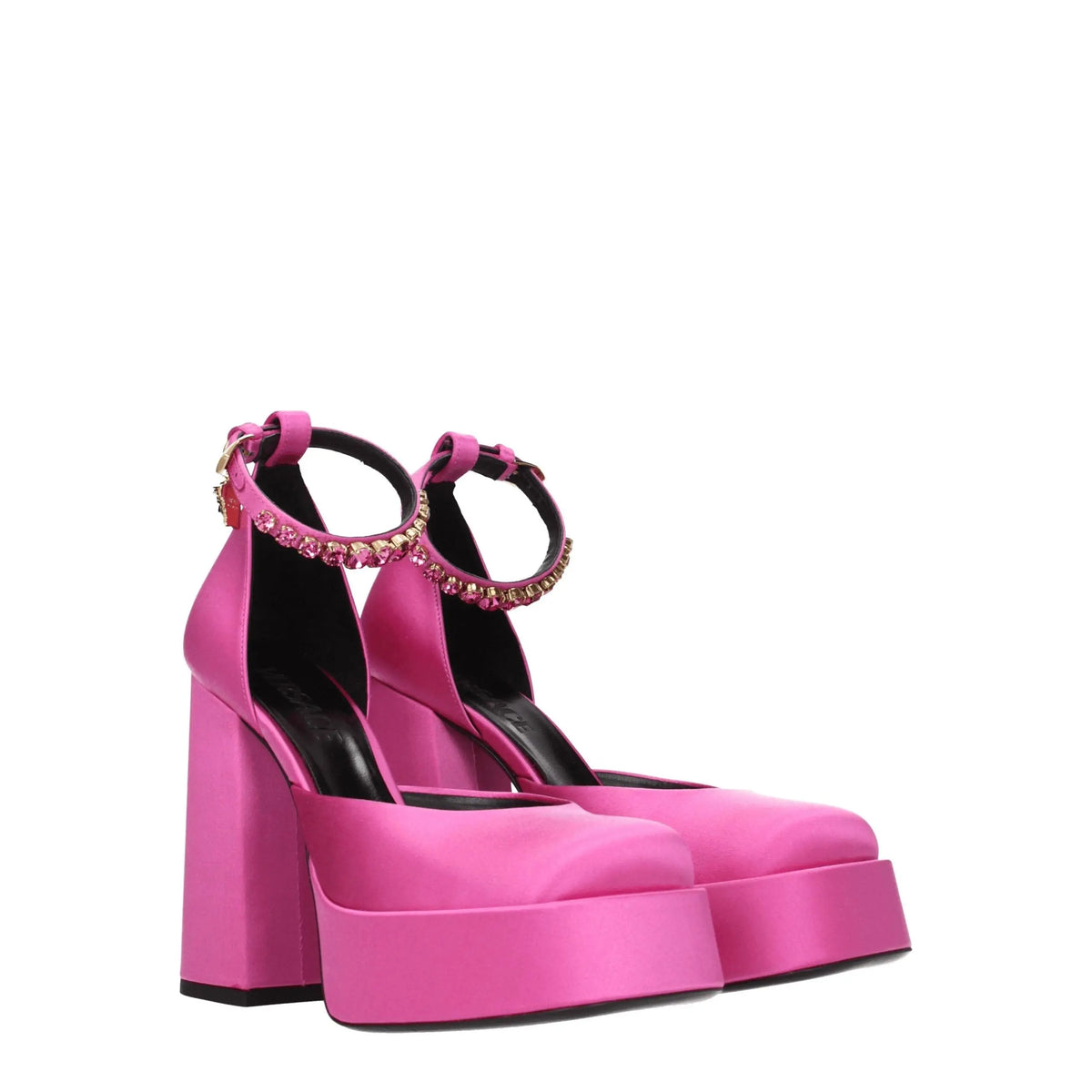 Versace platforms for women in pink, product view 2