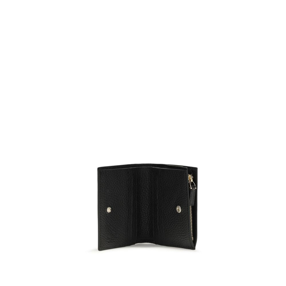 Valentino Garavani Black Lamb Ovis Aries Aries Wallet Valentino Garavani