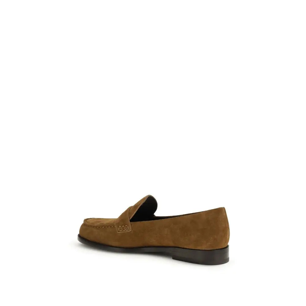 Tory Burch Beige Calf Leather Bos Taurus Slip-On Loafers Tory Burch