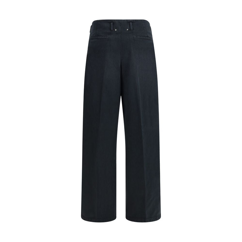 Golden Goose Black Cotton Casual Pants Golden Goose