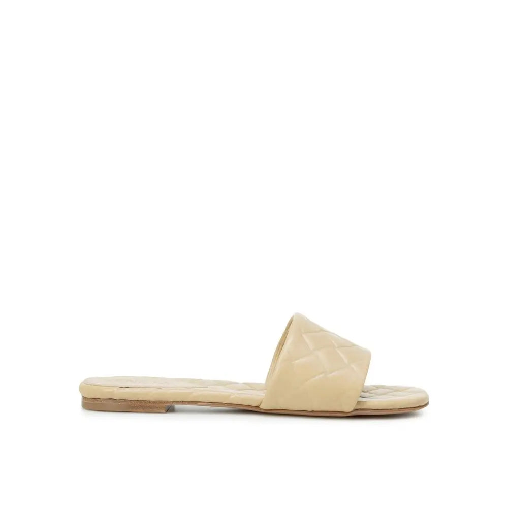 Bottega Veneta Beige Lamb Leather Sandals Bottega Veneta