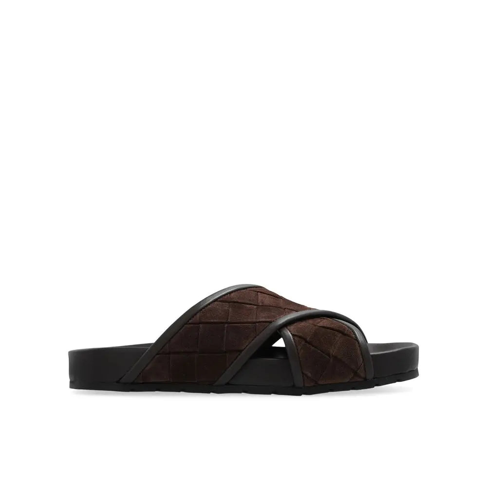 Bottega Veneta Brown Lamb Leather Sandals Bottega Veneta