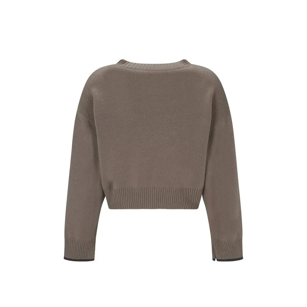 Brunello Cucinelli Beige Cashmere Sweater Brunello Cucinelli