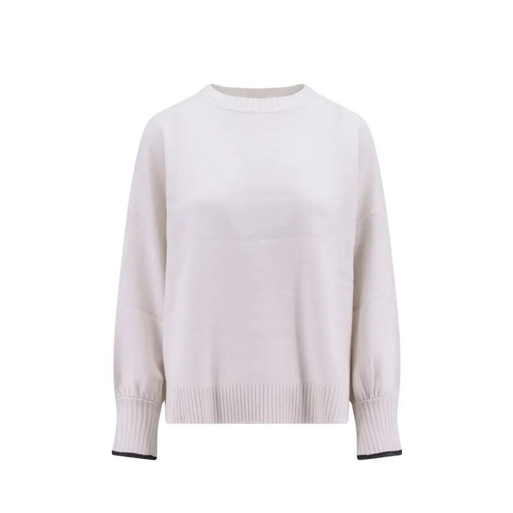 Brunello Cucinelli White Cashmere Sweater Brunello Cucinelli