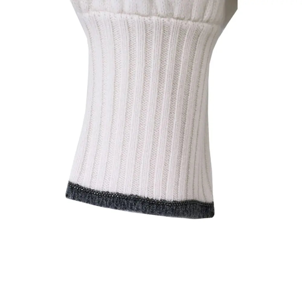 Brunello Cucinelli White Cashmere Sweater Brunello Cucinelli