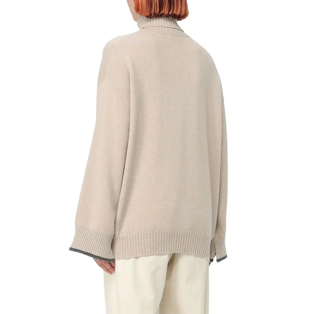 Brunello Cucinelli Beige Cashmere Sweater Brunello Cucinelli