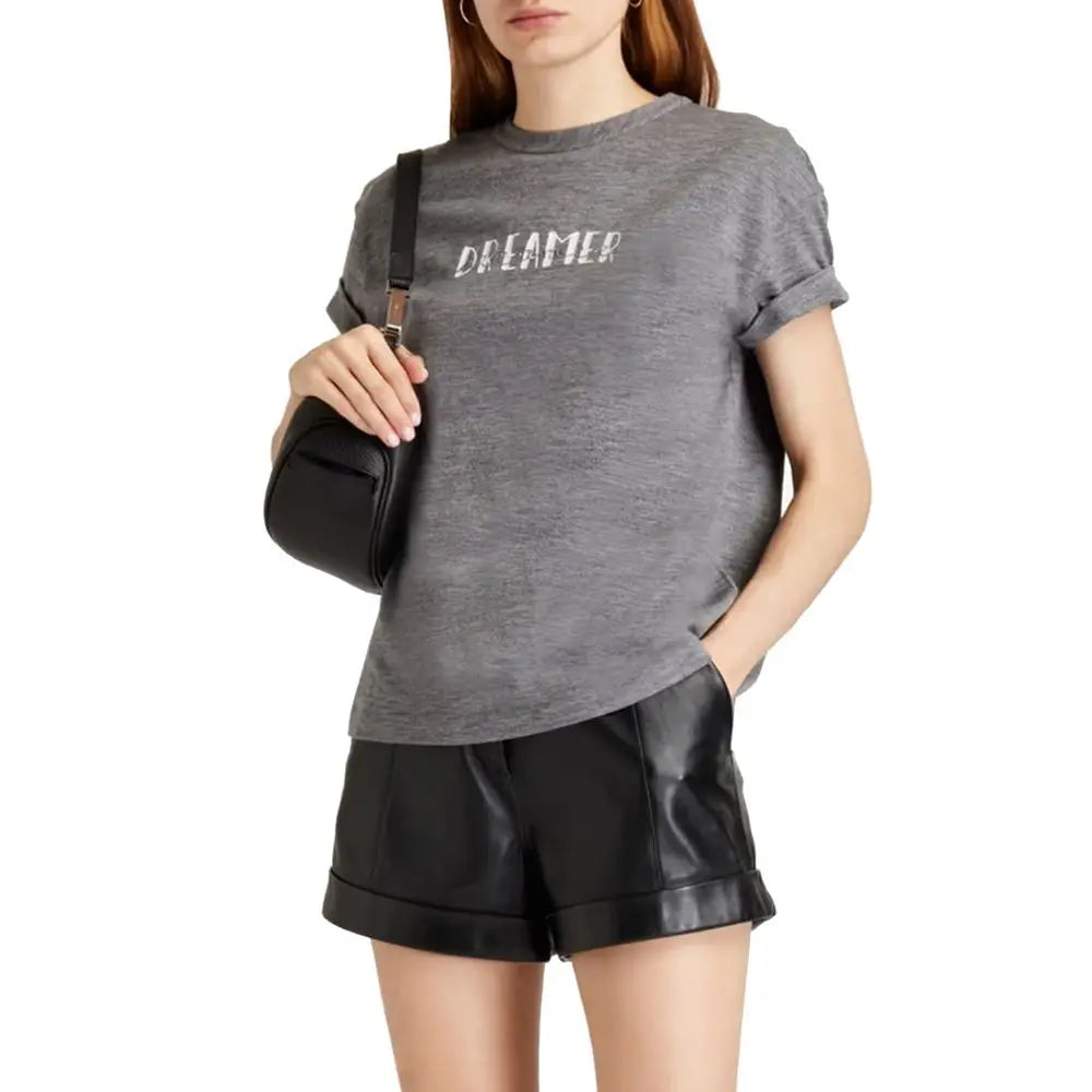 Brunello Cucinelli Gray Elastane T-Shirt Brunello Cucinelli