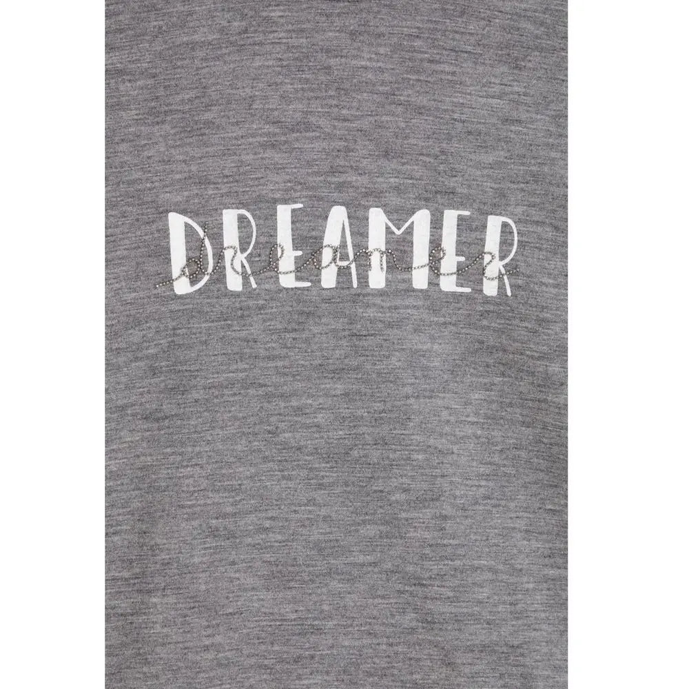 Brunello Cucinelli Gray Elastane T-Shirt Brunello Cucinelli