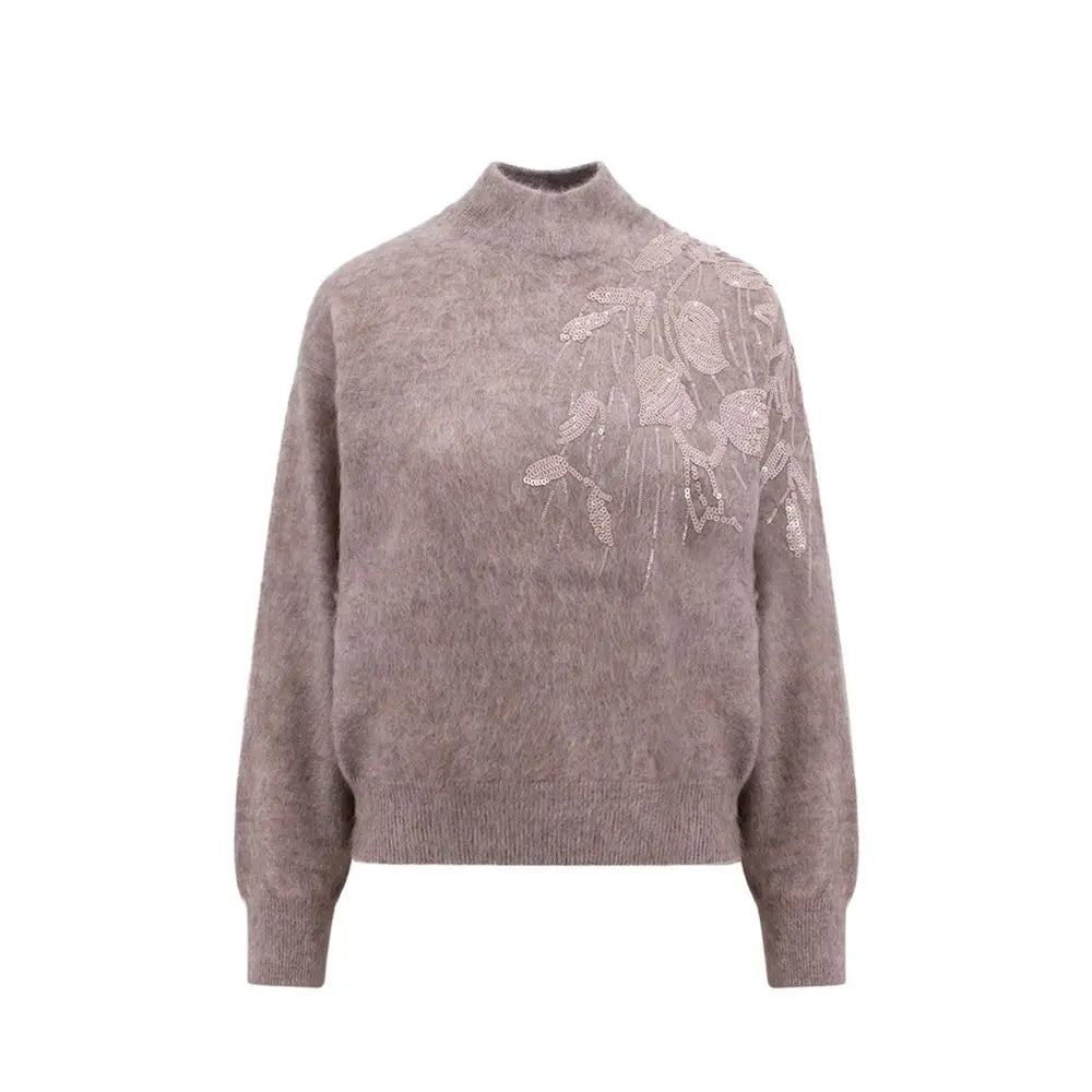 Brunello Cucinelli Beige Cashmere Sweatshirt Brunello Cucinelli