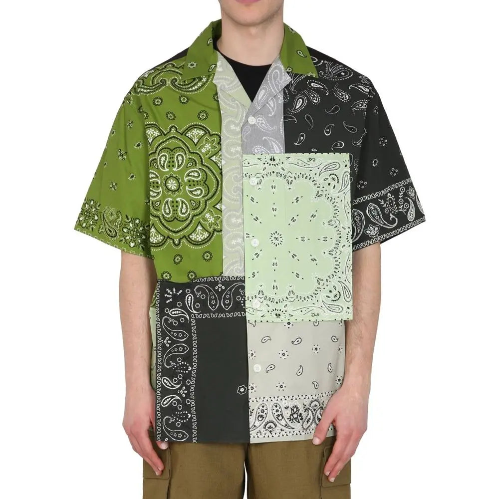 Kenzo Bicolor Cotton Shortsleeve Shirt Kenzo