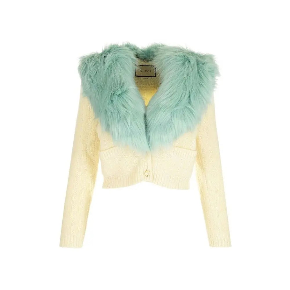 Gucci White Wool Cardigan Gucci