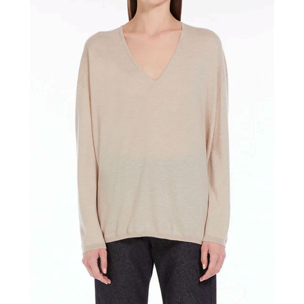 Max Mara Beige Cashmere Sweater Max Mara