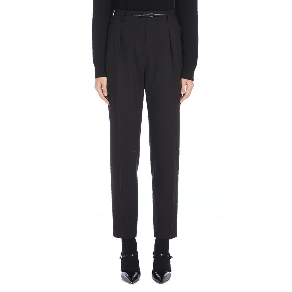 Max Mara Black Elastane Dress Pants Max Mara