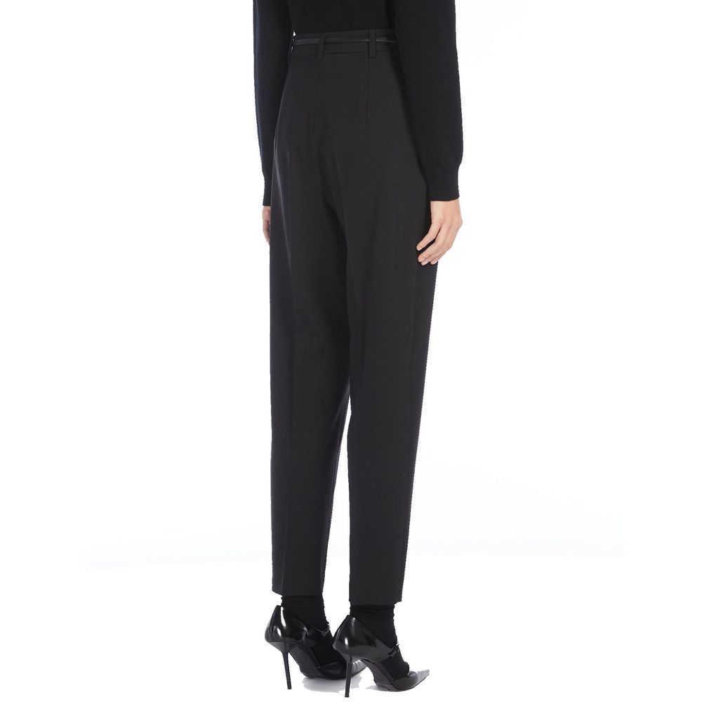 Max Mara Black Elastane Dress Pants Max Mara