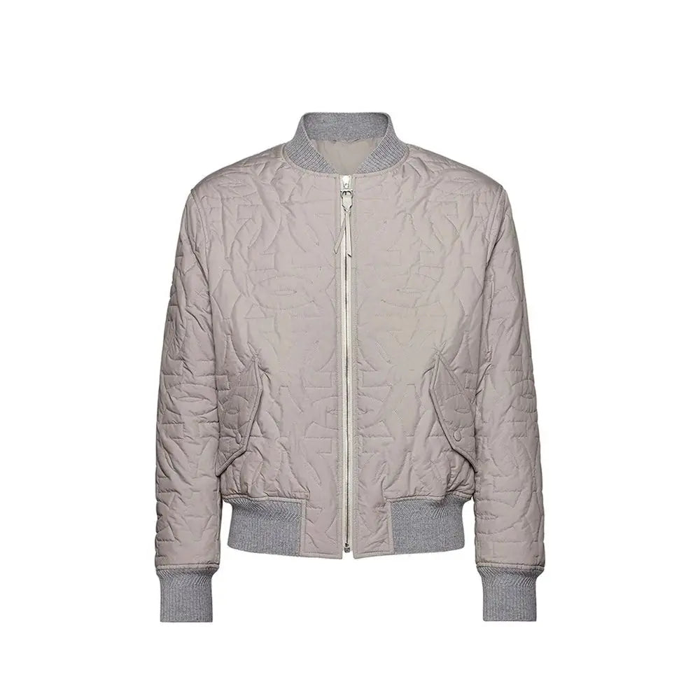 Salvatore Ferragamo Gray Polyester Bomber Salvatore Ferragamo
