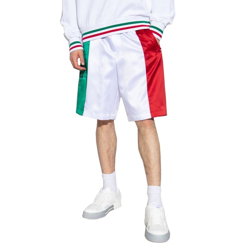 Dolce & Gabbana White Polyester Shorts Dolce & Gabbana
