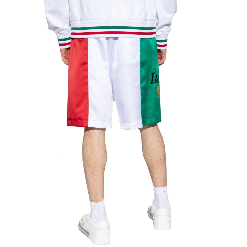 Dolce & Gabbana White Polyester Shorts Dolce & Gabbana